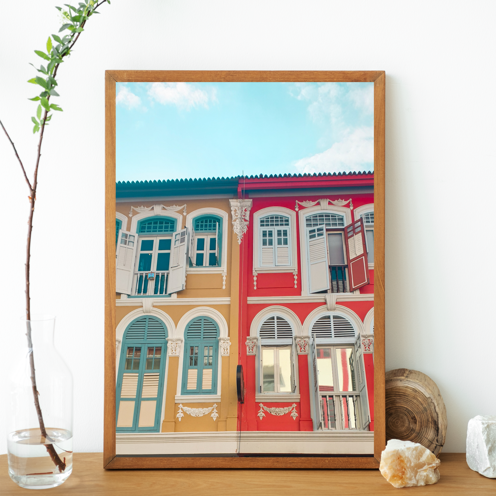 Singapore - Peranakan Houses Print LushLiv