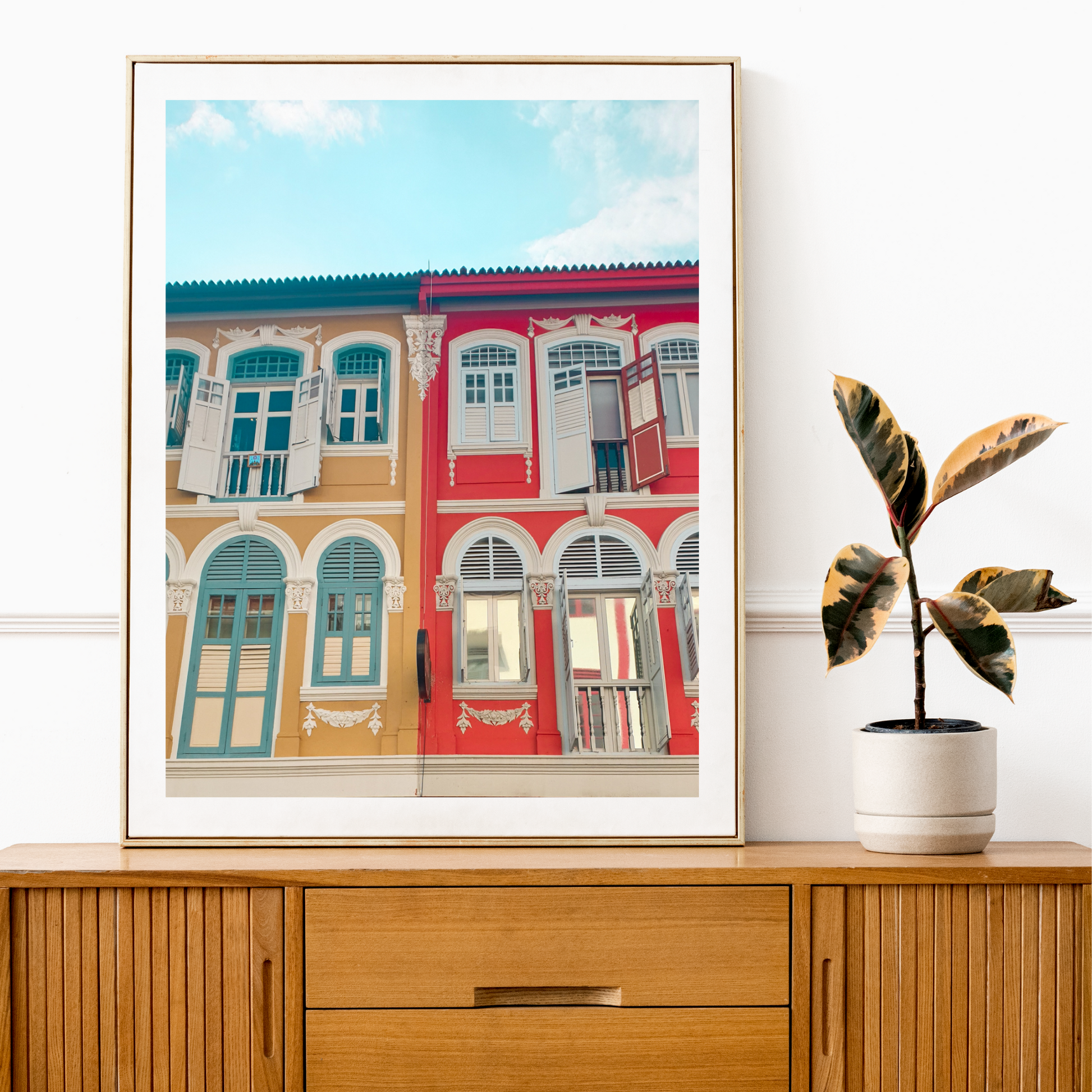 Singapore - Peranakan Houses Print LushLiv