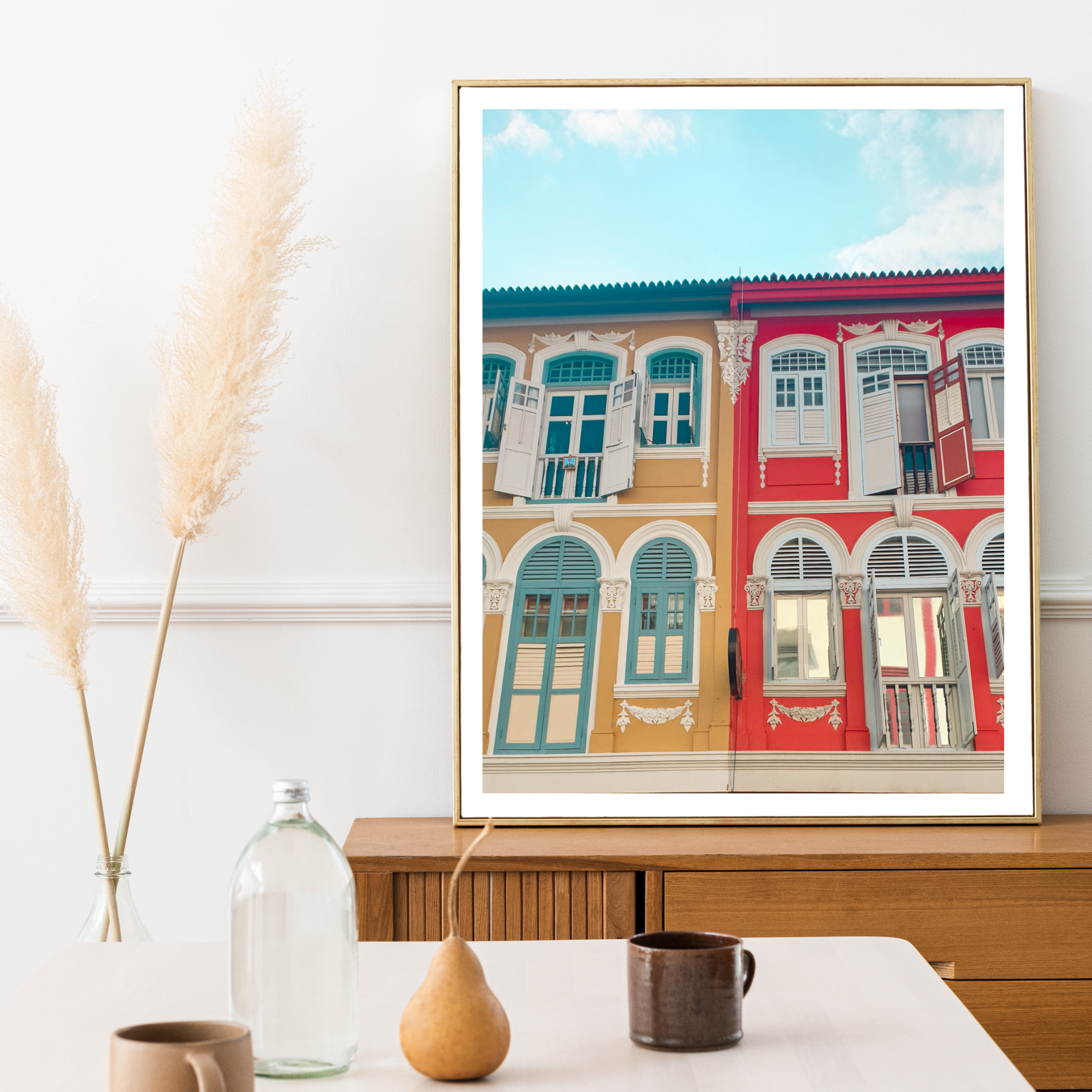 Singapore - Peranakan Houses Print LushLiv