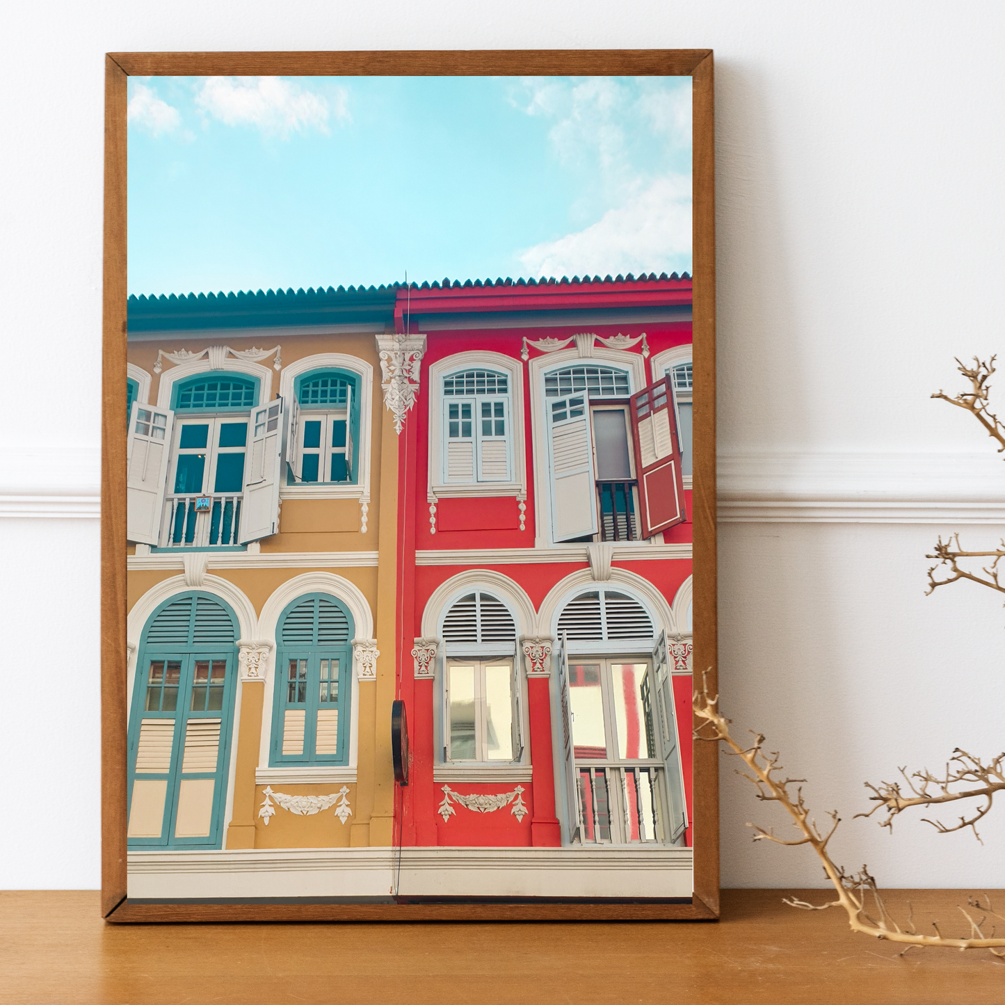 Singapore - Peranakan Houses Print LushLiv